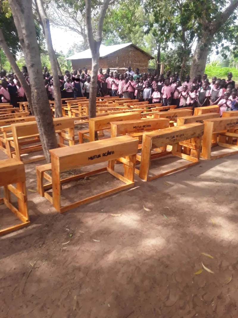 Locally made desks.