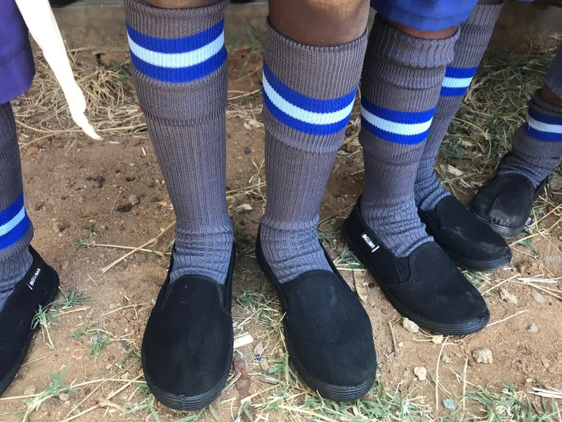 Locally made shoes and socks to prevent recurrence of problem.