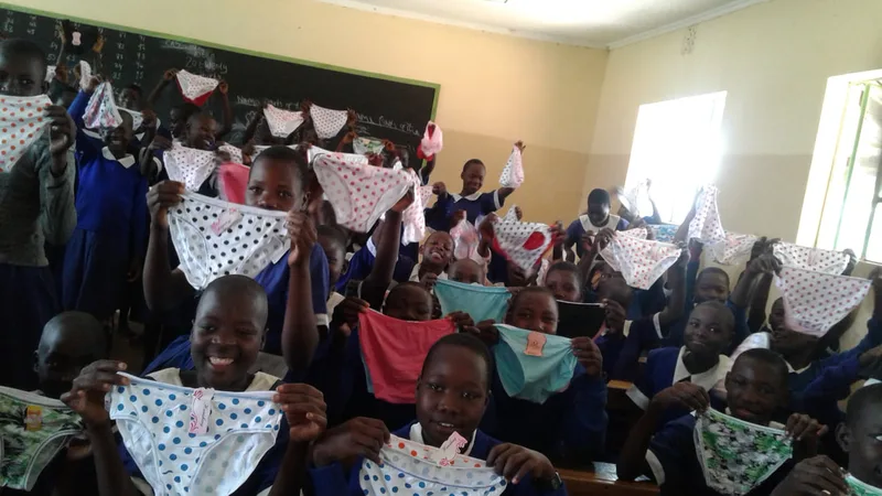 Providing essential underwear for girls.